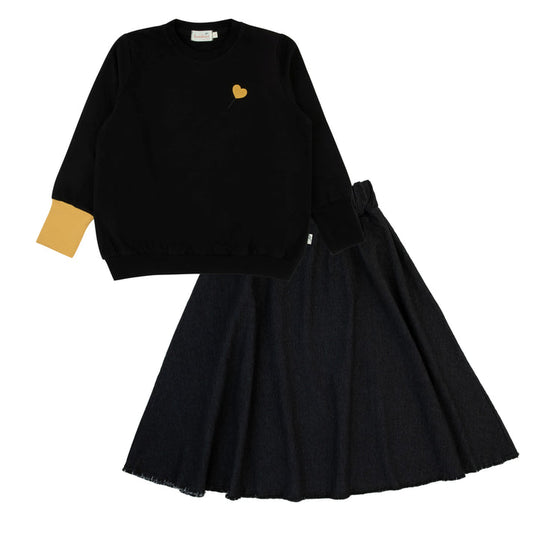 Bondoux Yellow Denim Pre teen set ( 8 - 18 )