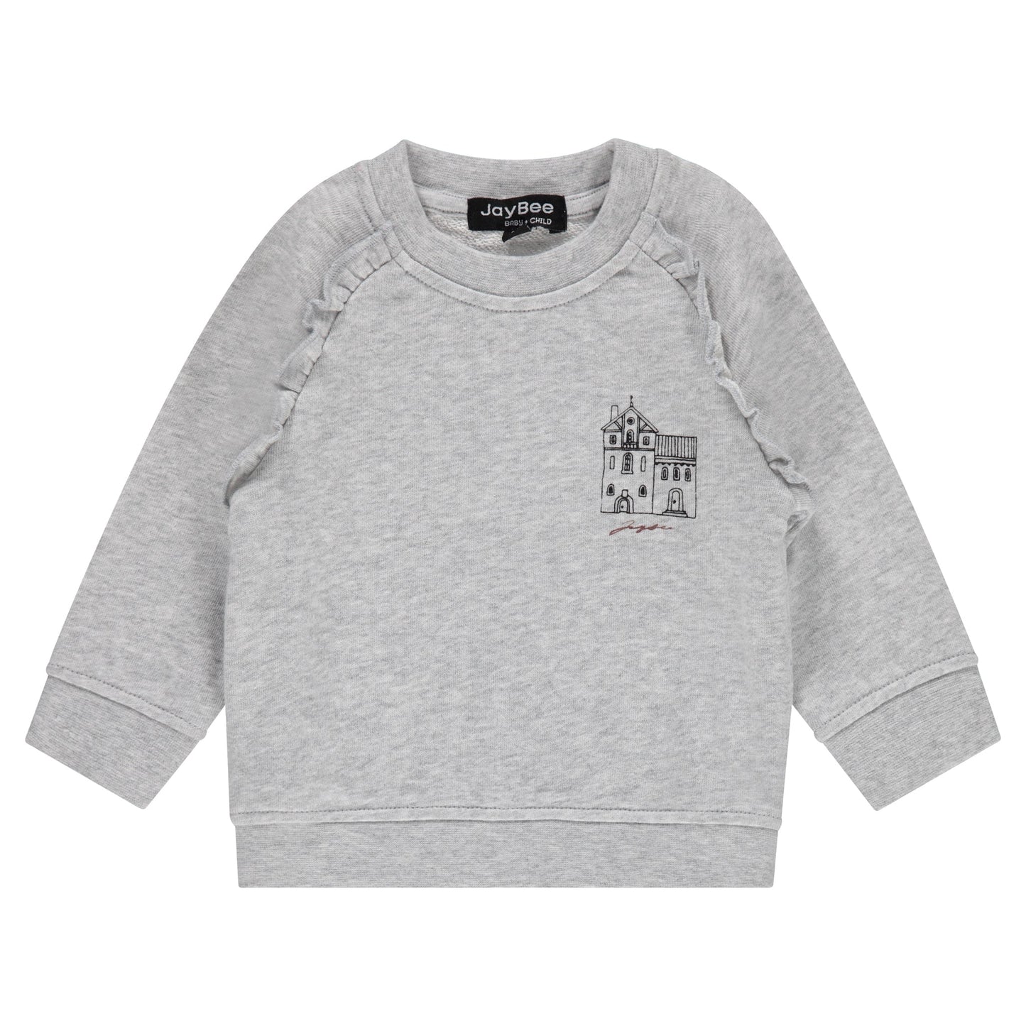 Jay bee Graphic Ruffle Sweatshirt ( SZ 9m - 3 )