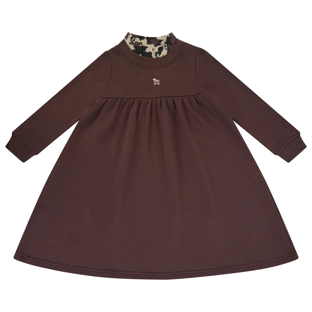 Pixie Label Printed Mock Neck Dress