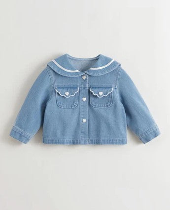 Mj551510 denim sailor jacket (SZ 18m-8yr)