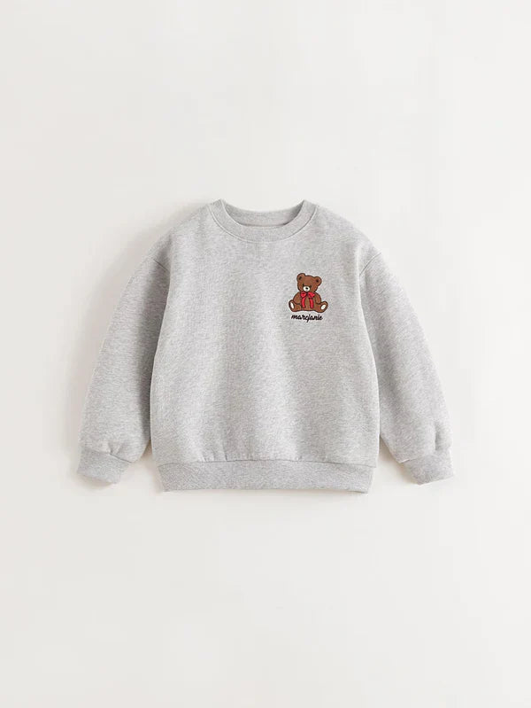 MJ551203 bear detail sweat (SZ 5-14)