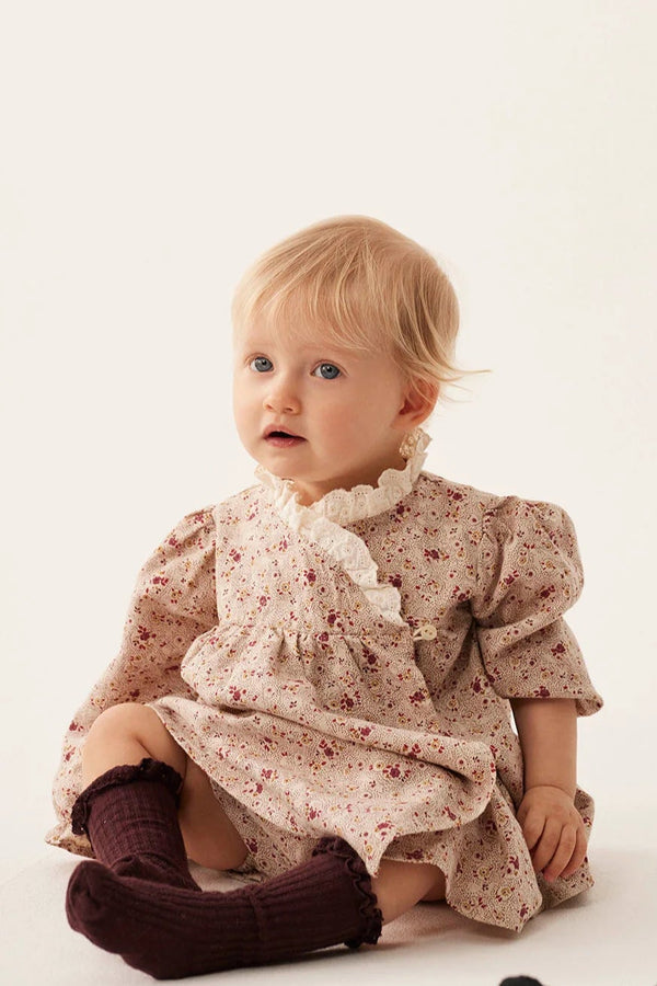 Cozmo floral Flannel baby Dress ( Sz 12m - 24m )