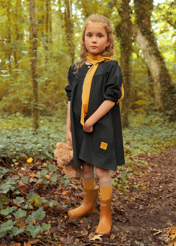 Bondoux Yellow Demin Dress ( SZ 2 - 12 )