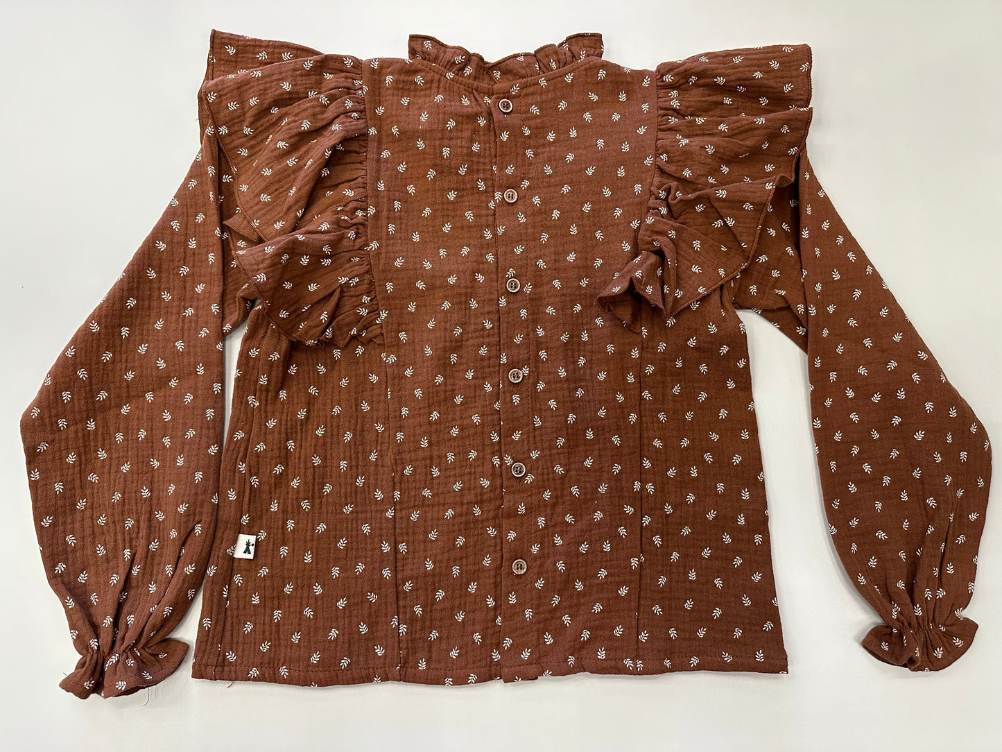 Petit Indi Bk.42.47 Brown Blouse ( Sz 18m - 10 )