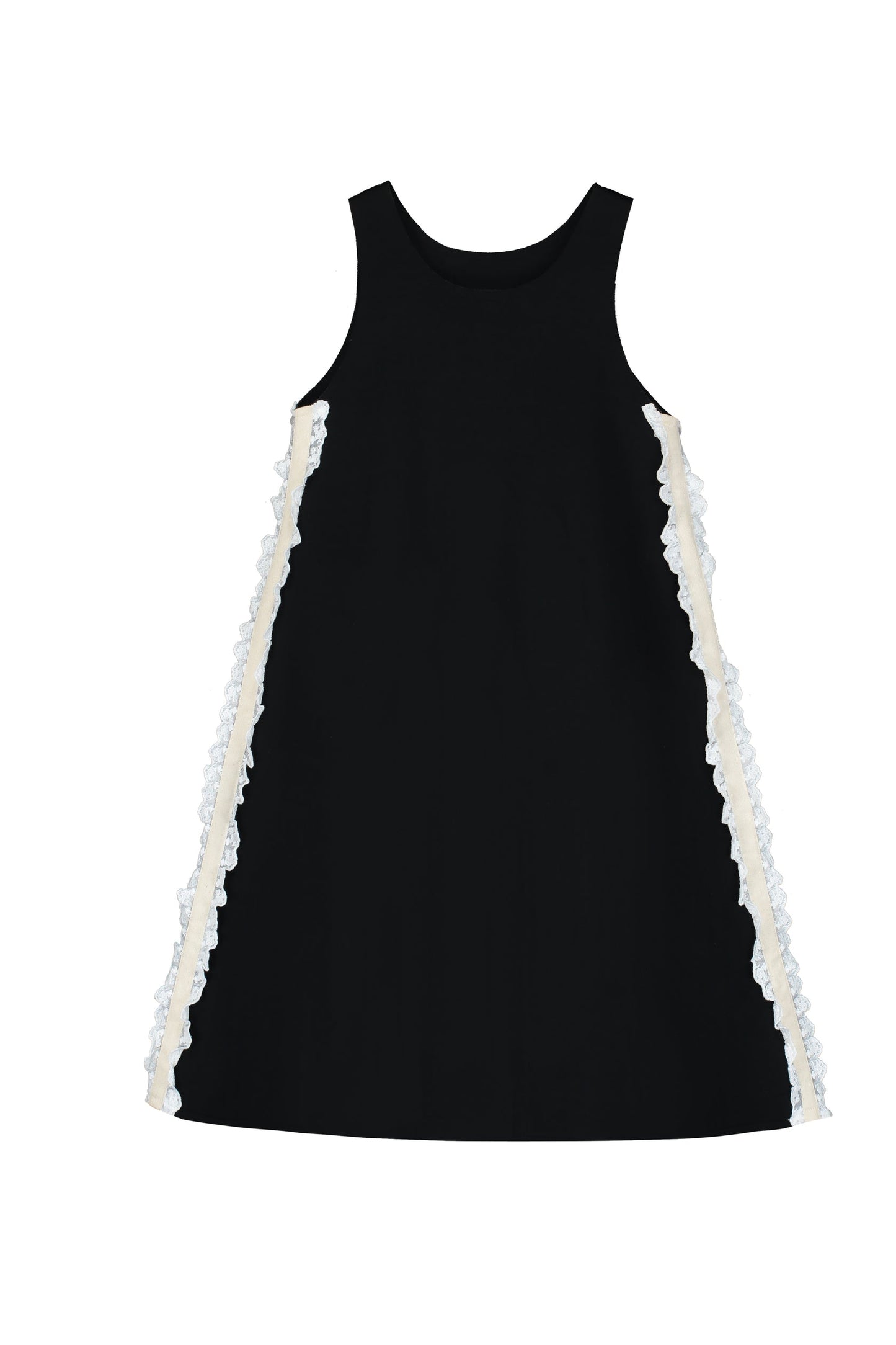 Little Creative Factory Neoprene Lace Apron Dress - Black (2Y-3Y to M)