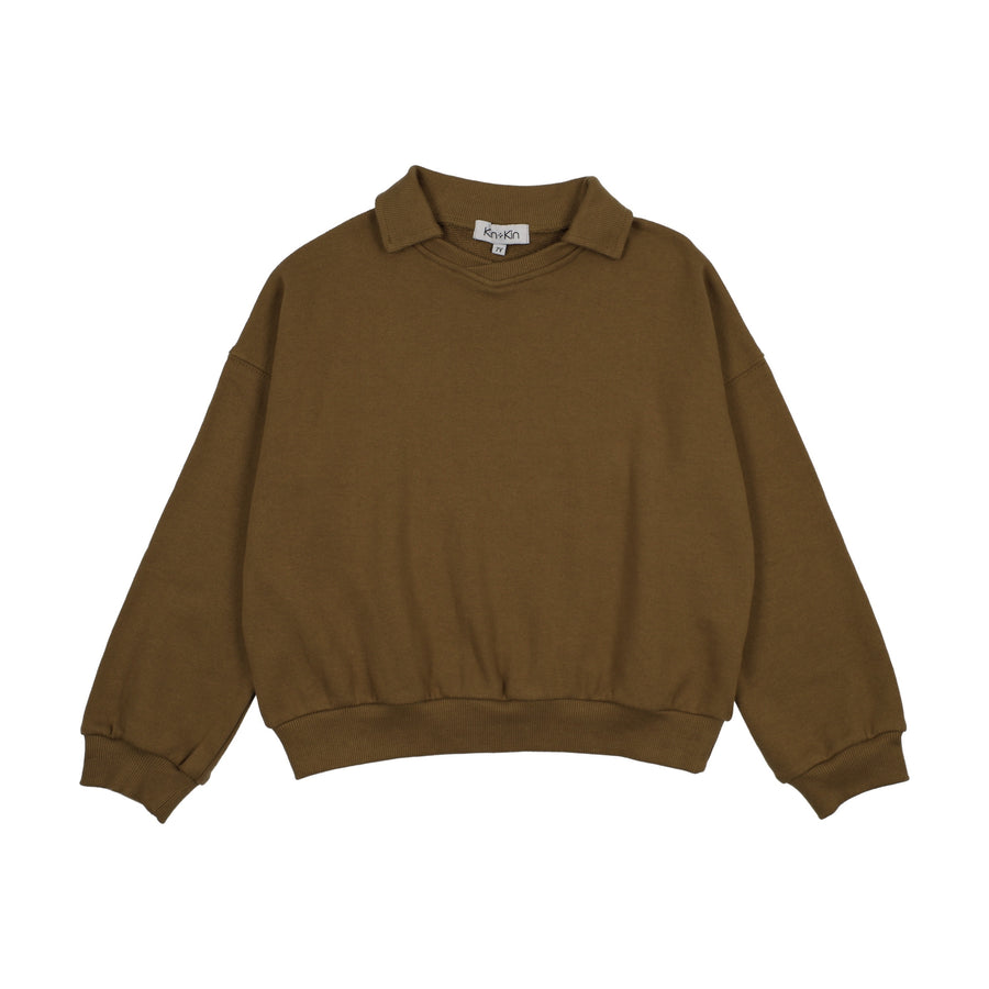 Kin Kin V-neck Collared Sweatshirt ( Sz 3 -6 )