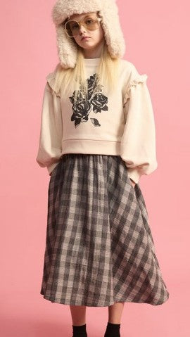 Little Creative cream flower sweat (SZ 4-5 yr-M)