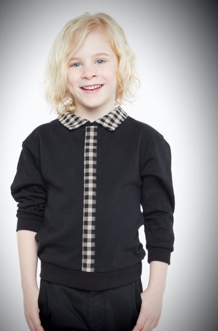 Bunny Kids polo w/ gingham collar (SZ 3-14)