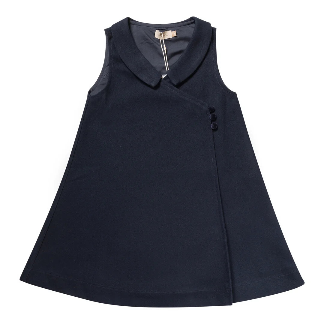 Numu Wool Wrap Jumper - Navy (4Y-16Y)