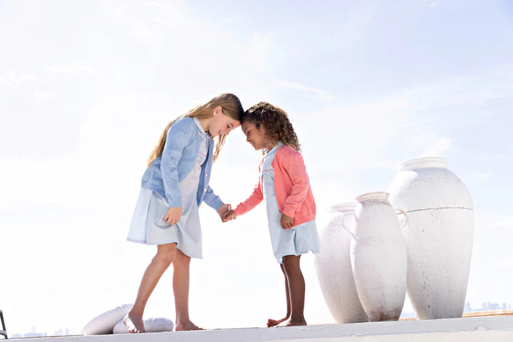 Jaybee coral pointelle cardigan ( sz 3y - 14y )