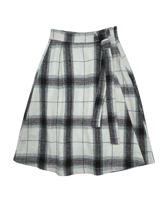 Best Frendz Woolen Plaid Wrap Skirt ( Sz 12- 22 )