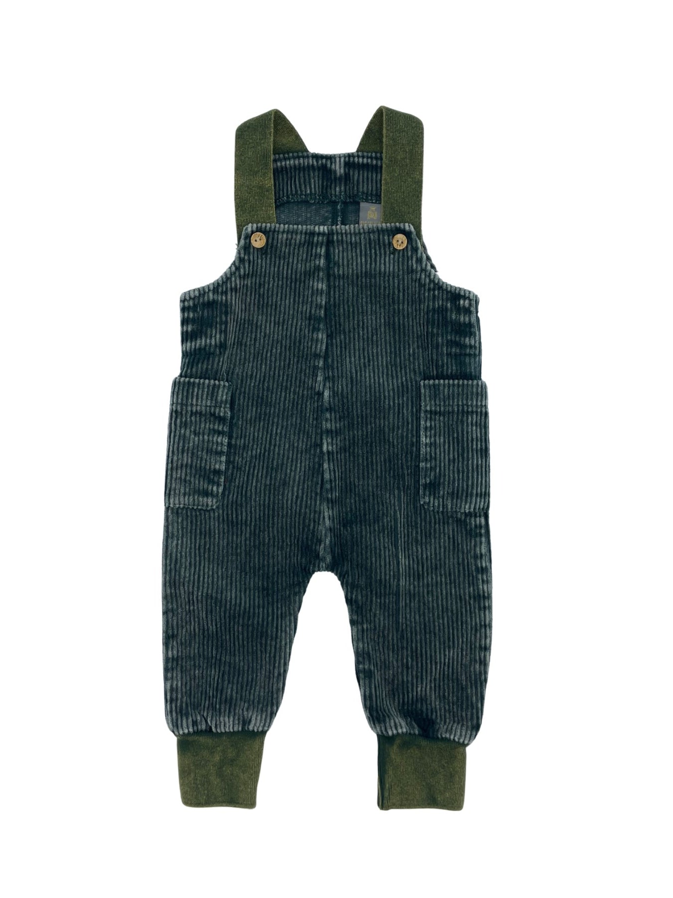 Siccinino Cord Washed Romper Green (12m-3y)
