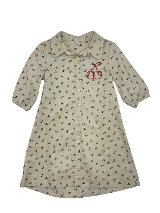 Best Frendz cherry me cordury dress (2y-12y)