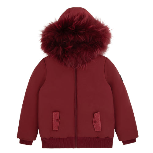 Bondoux Matt Shiny Detail Jacket - red ( sz 2y - 8y )
