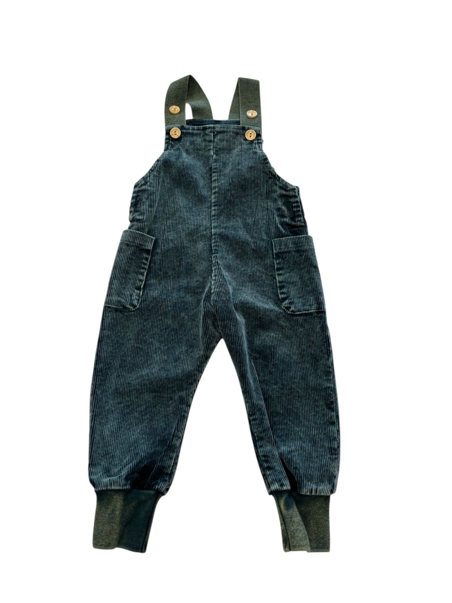 Siccinino Cord Washed Romper Green (12m-3y)