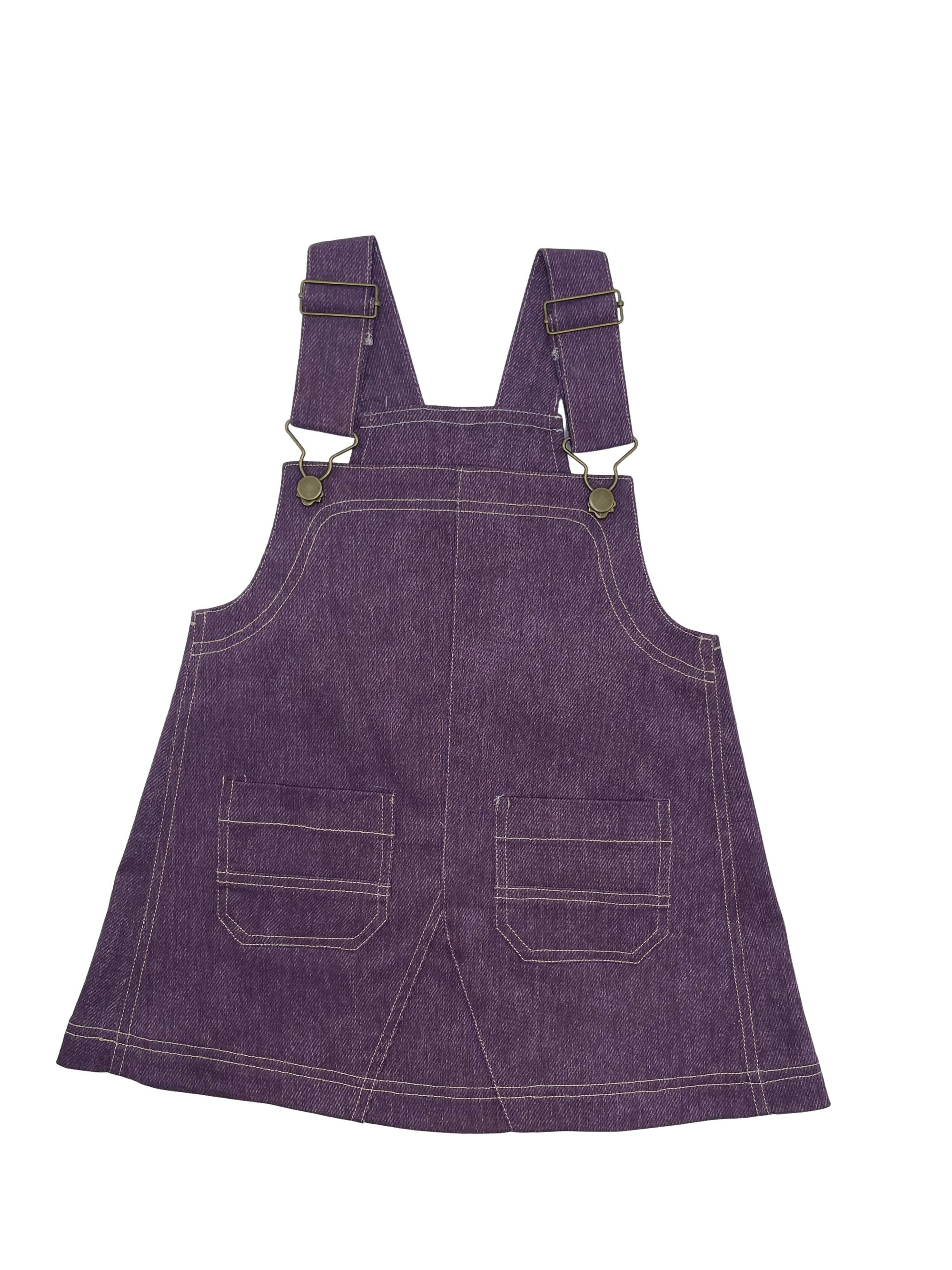 Zaloo grape denim buckle jumper ( sz 3y - 12y )
