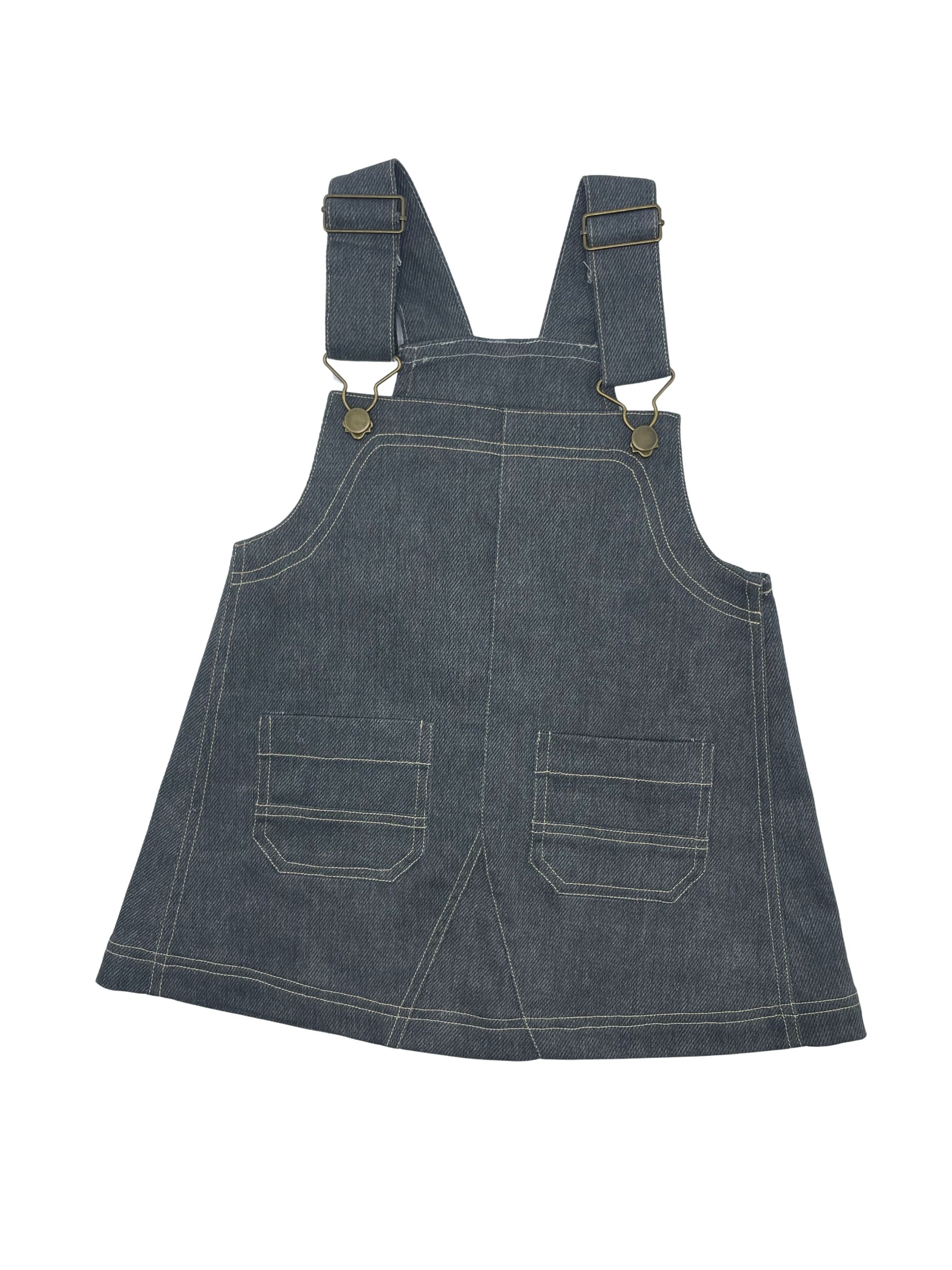 Zaloo black denim buckle jumper ( sz 2y - 12y )