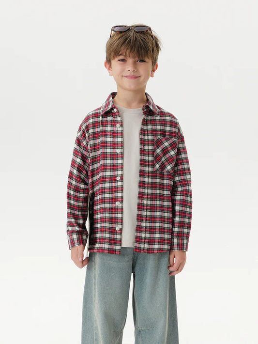 Mj551569 plaid shirt (SZ 4-12)