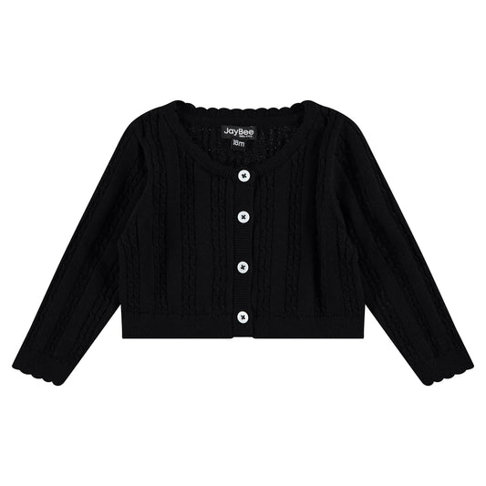 Jay bee Black Cropped Knit sweater ( SZ 9m - 3 )