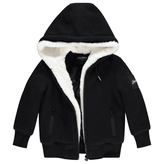 Jay Bee Black/white Fur lined Hoodie ( Sz 4 - 8)