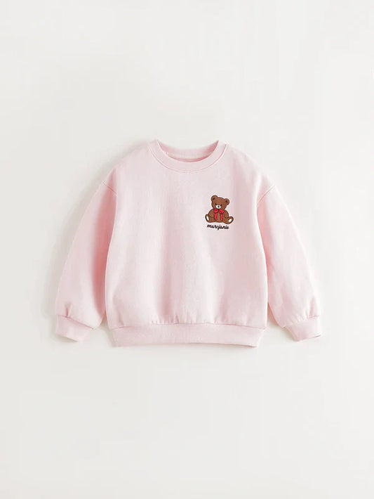 MJ551203 bear detail sweat (SZ 5-14)