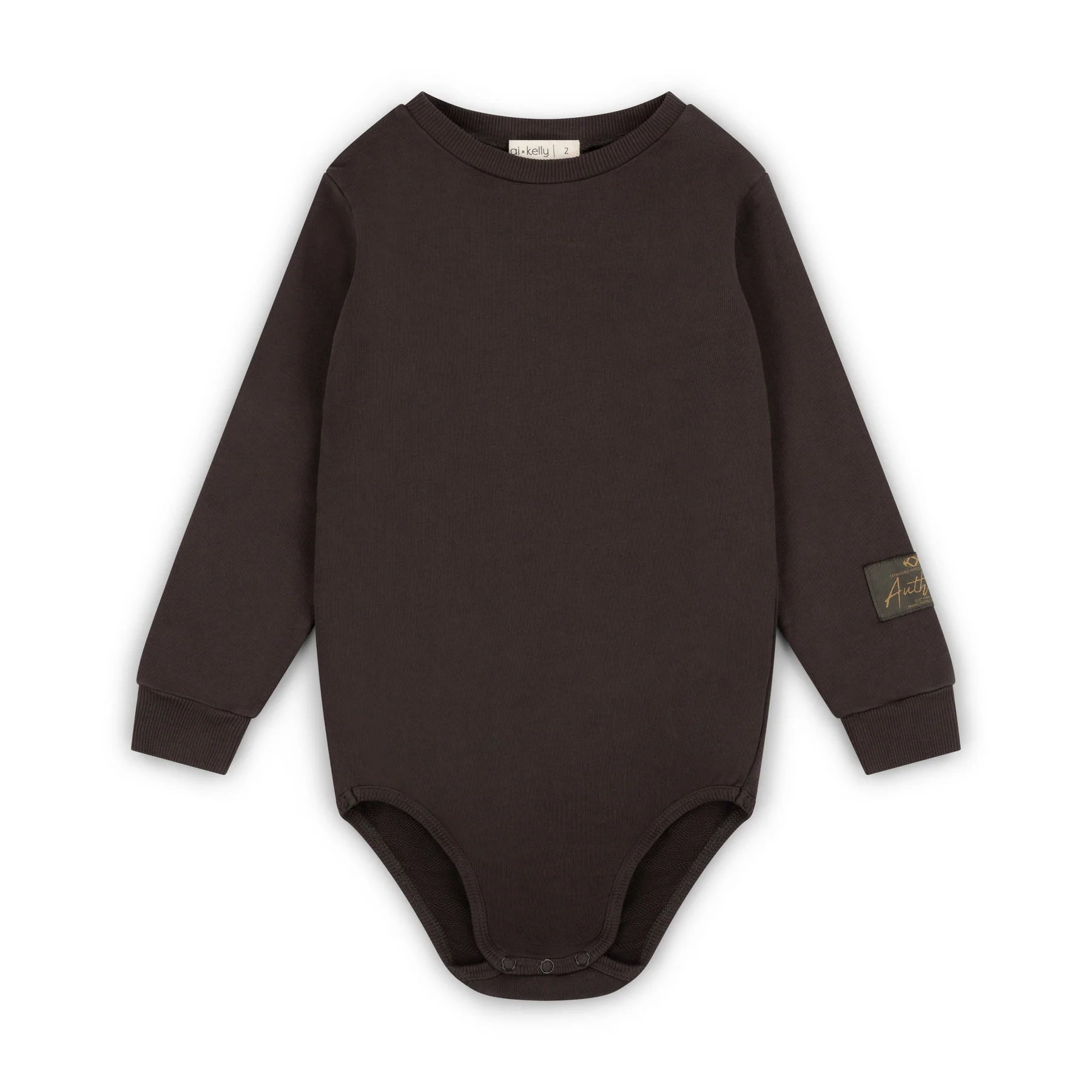 Kai &amp; Kelly Off Duty Sweatshirt Onesie - Khaki Denim (12M-2Y)