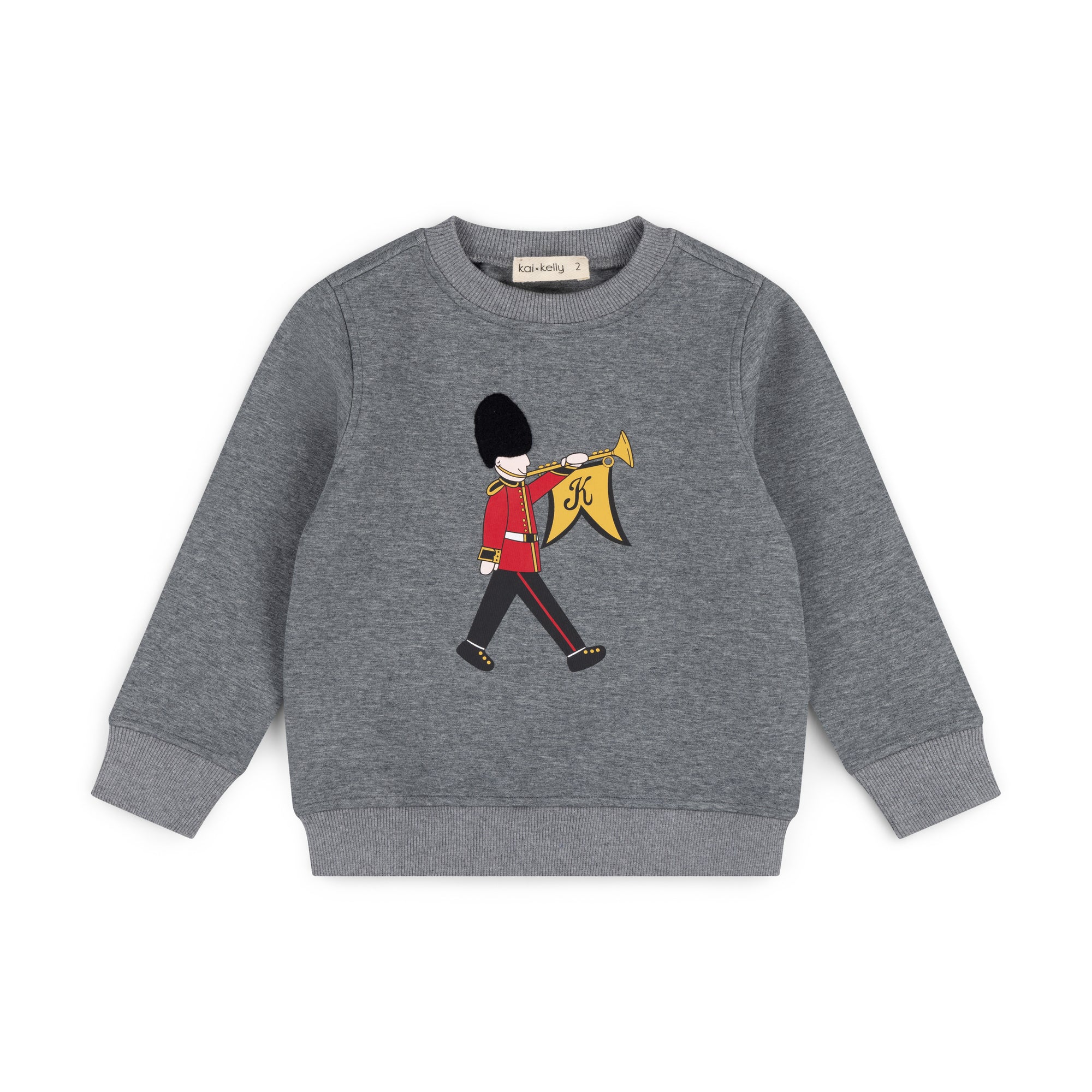Kai &amp; Kelly Soldier Sweatshirt - Heather Grey (18M-6Y)