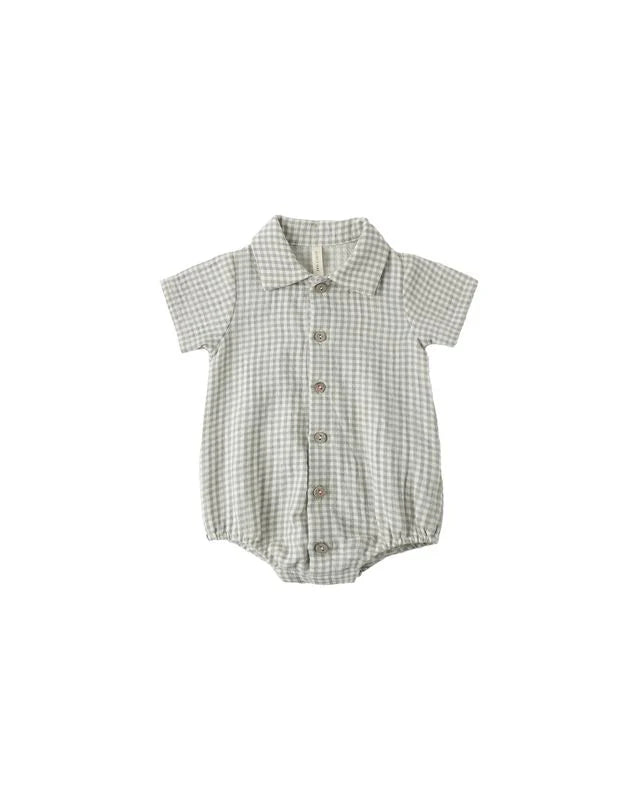 Rylee Cru Matteo Gingham Romper ( SZ 3m - 24m )