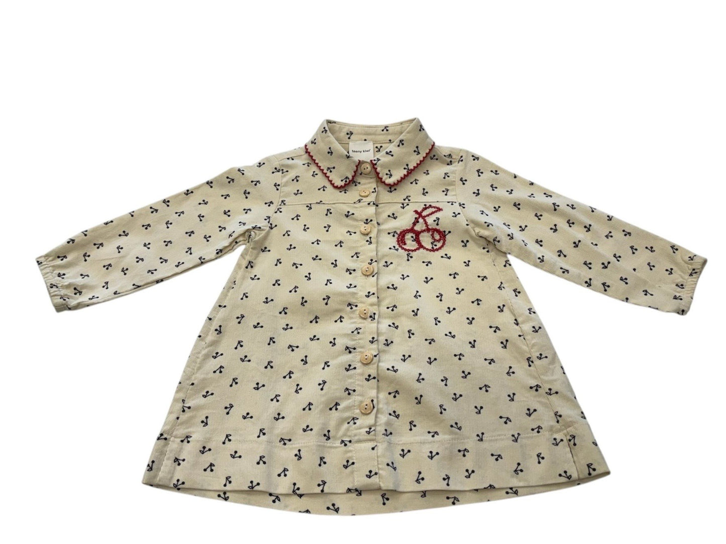 Best Frendz cherry me cordury dress (2y-12y)