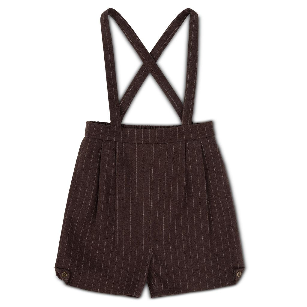 Bonjour Boys Brown Pinstripe 3pc Set ( sz 24m - 6T )