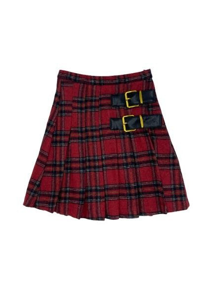 Lone feather rust Scottish Plaid Skirt ( sz 6y - 16y )