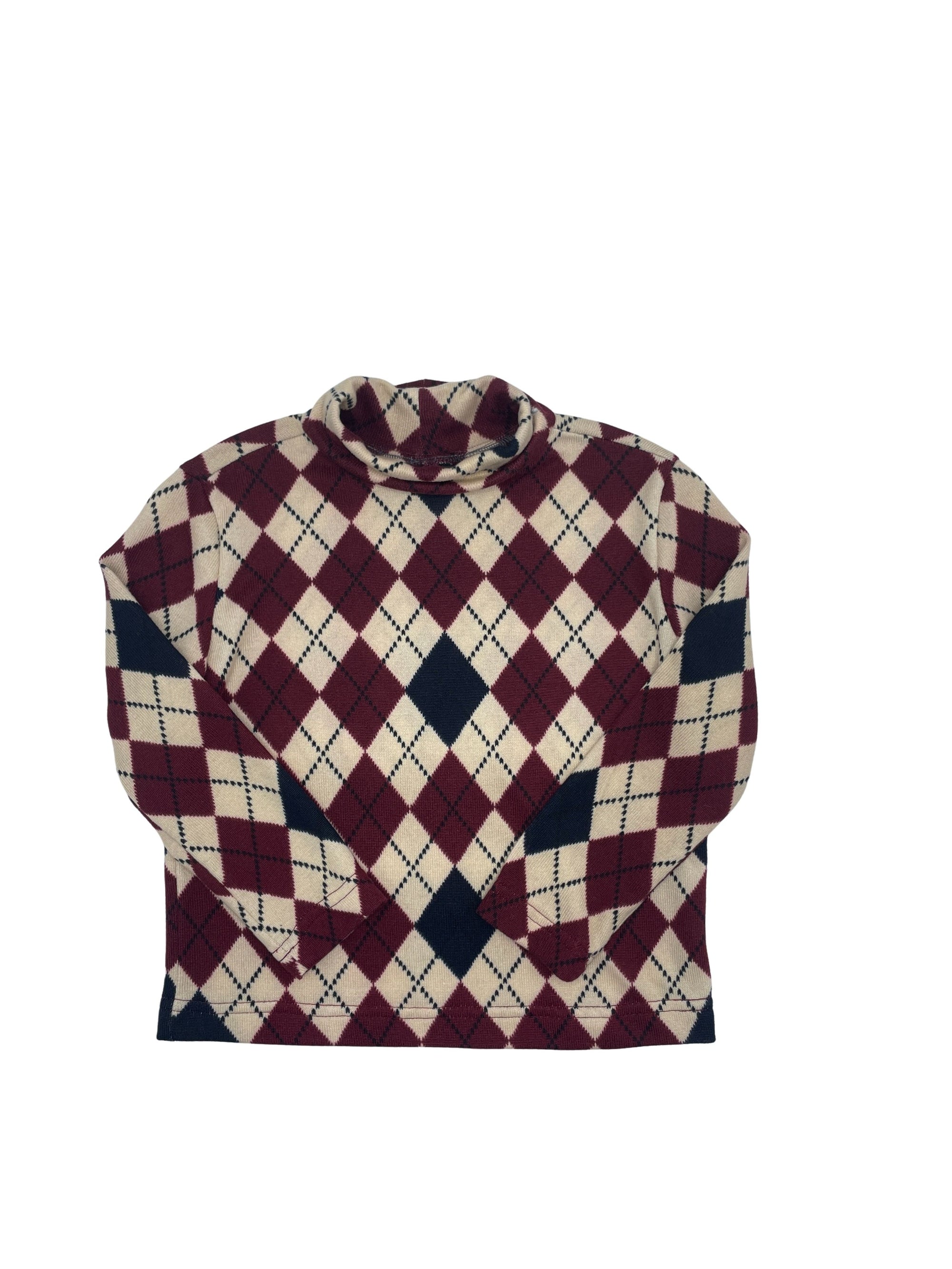 Teeny Kiwi brick argyle turtleneck ( sz 5y - 20y )