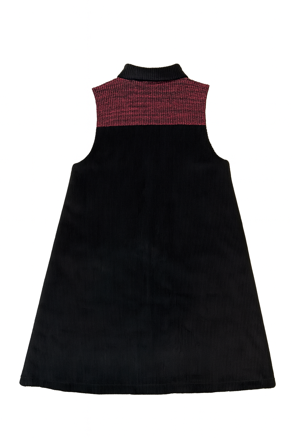 Marli Riches Corduroy Sleeveless Collared Dress - Black (7Y to 12Y)