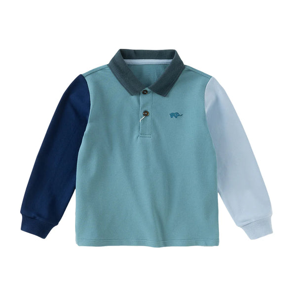 DB32543112 multi blue polo (SZ 5-11yr)
