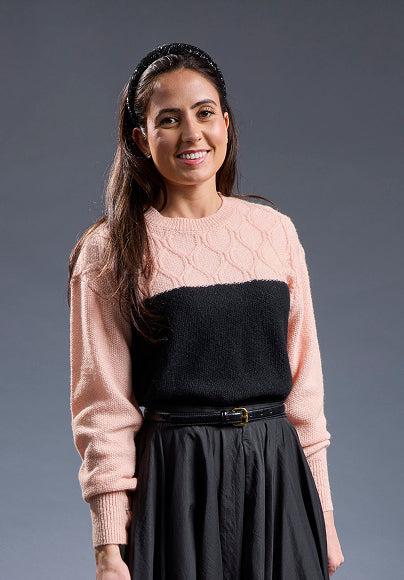 Mijn cabled color block (SZ S-L)