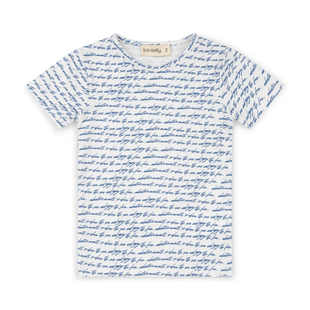 Kai x Kelly White Scribble S/S (Sz 2 - 7 )