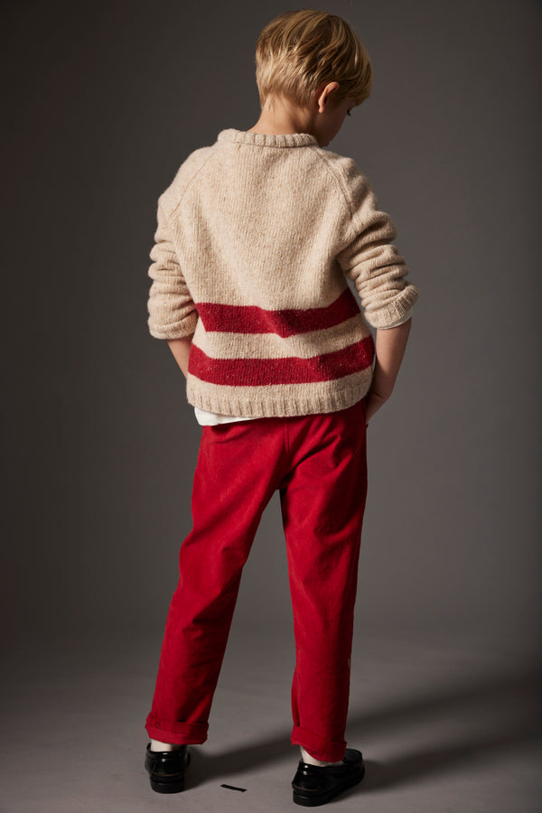 Cozmo Stone Red - Tweed sweater (Sz 2 - 12 )