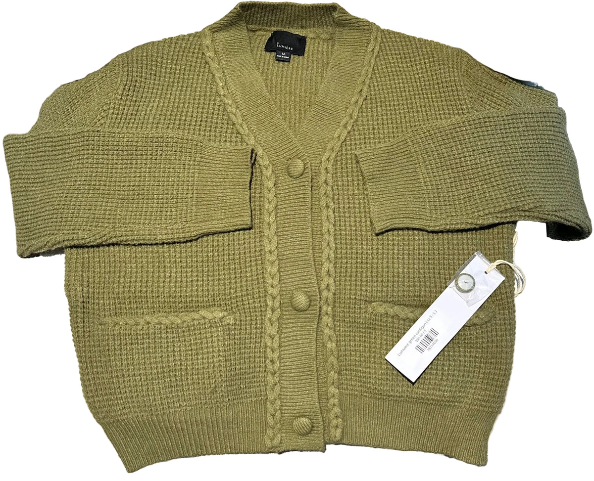 Green fall cardigan ( sz S - L )