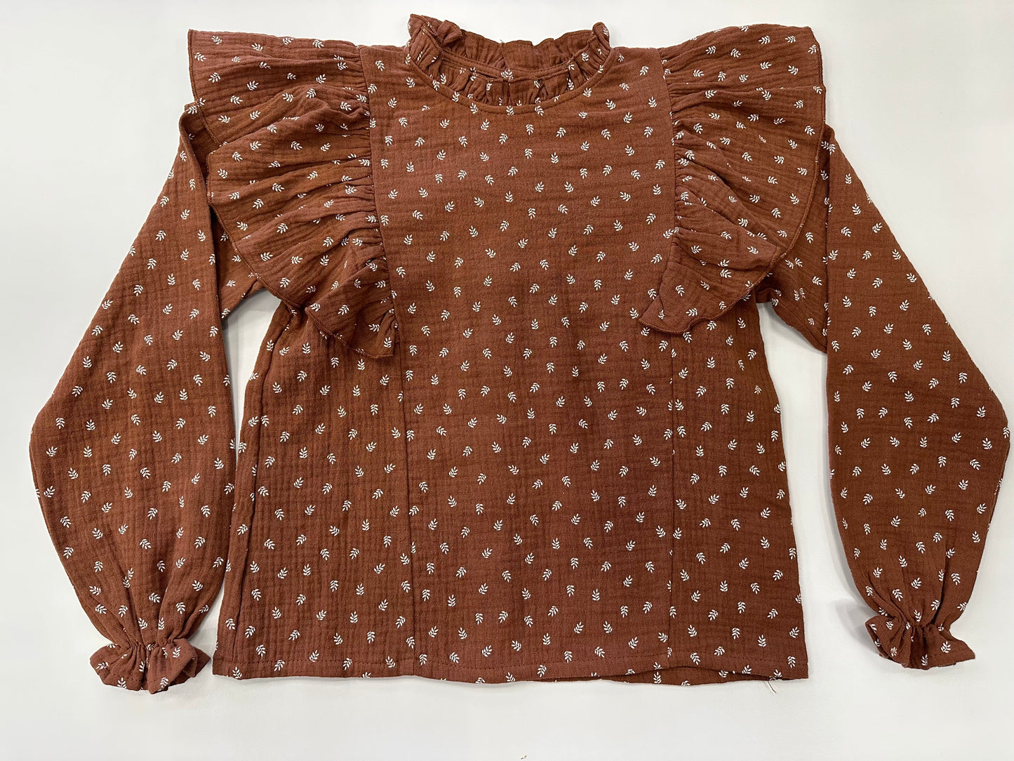 Petit Indi Bk.42.47 Brown Blouse ( Sz 18m - 10 )