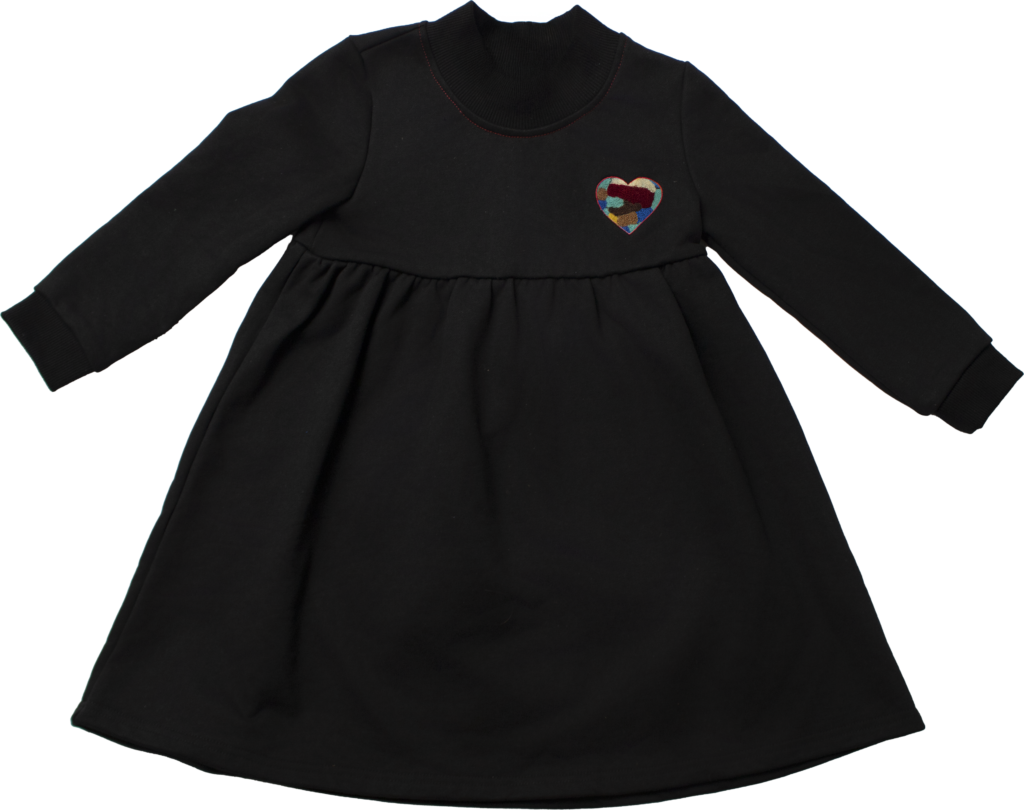Tiny Too sherpa heart patch Dress ( Sz 2 - 12 )