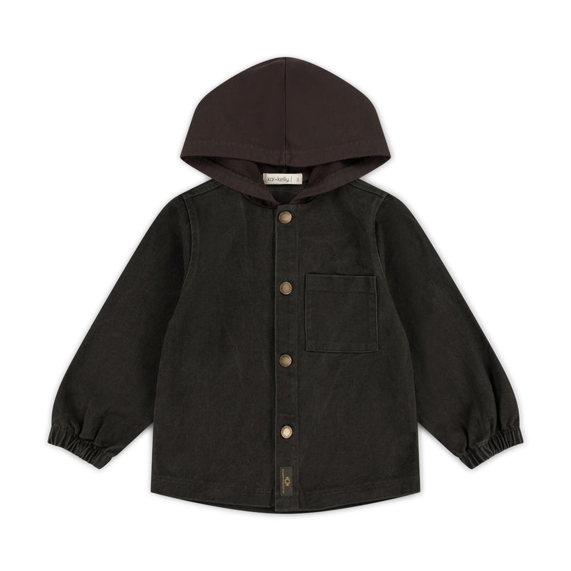 Kai &amp; Kelly Off Duty Hooded Sweatshirt - Khaki Denim (18M-5Y)