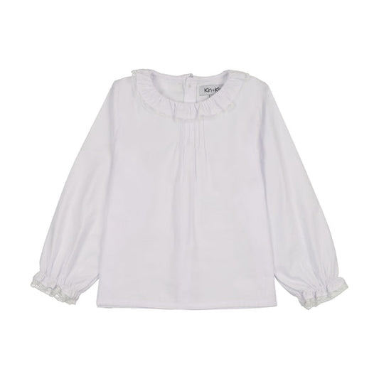kin kin Girls white collar blouse (Sz 2 - 18 )