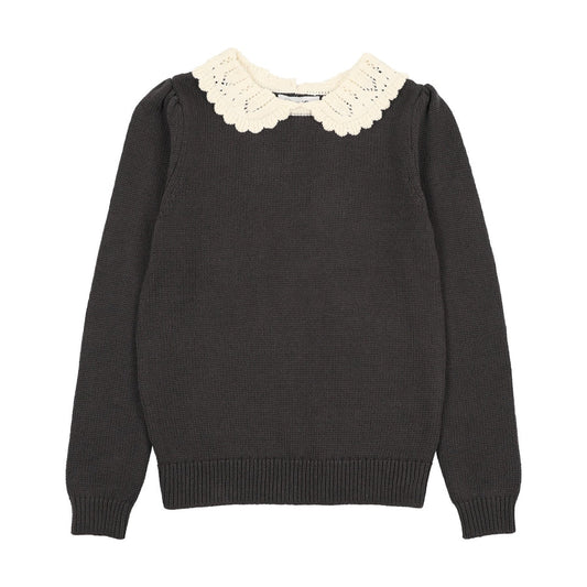 Kin Kin peter collar knit sweater ( 6 - 22 )