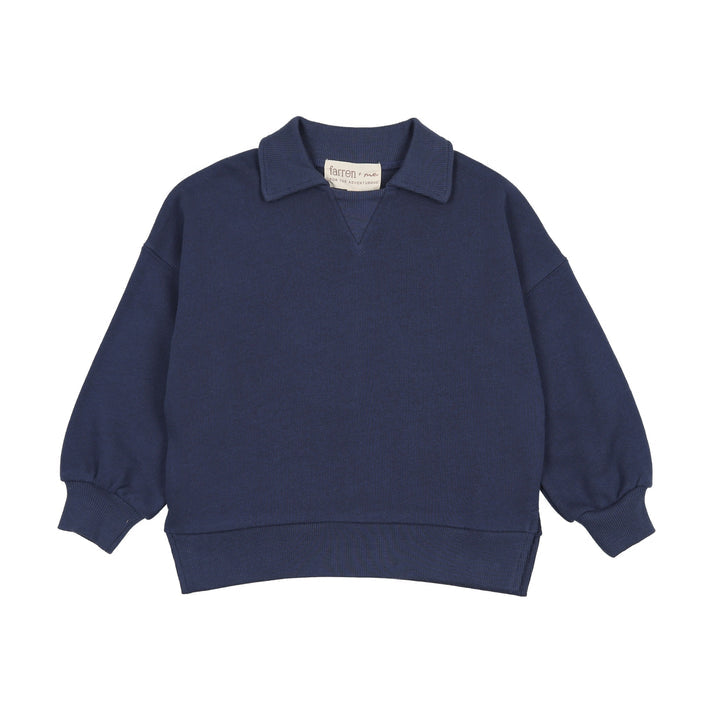 Kin Kin Blue polo sweatshirt ( SZ 3- 7)