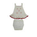 kipp white loretta knit set ( sz 12m - 24m )