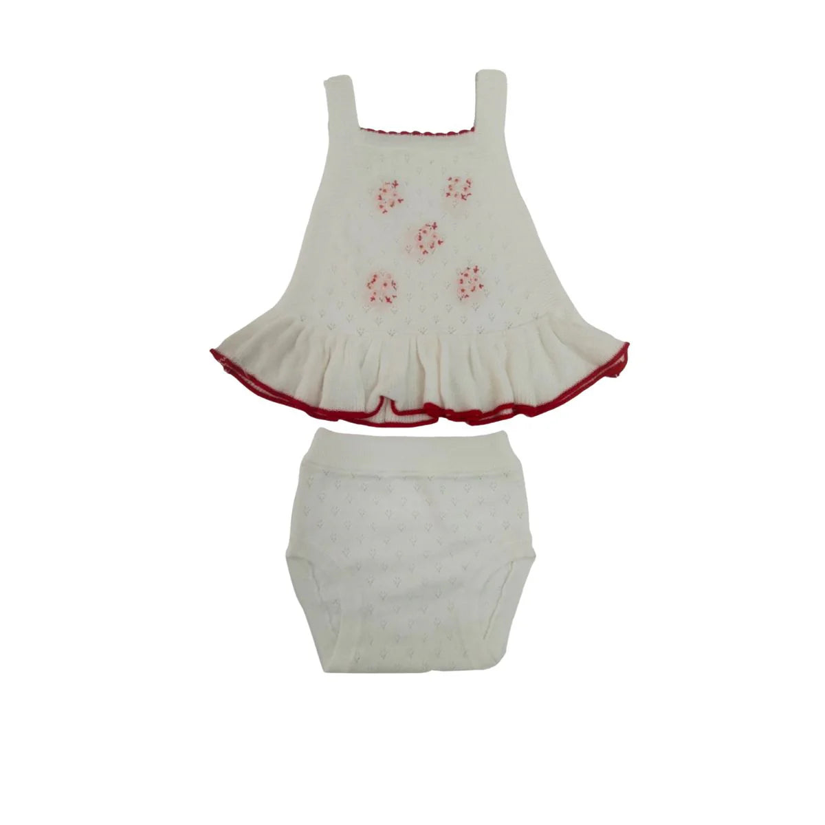 kipp white loretta knit set ( sz 12m - 24m )