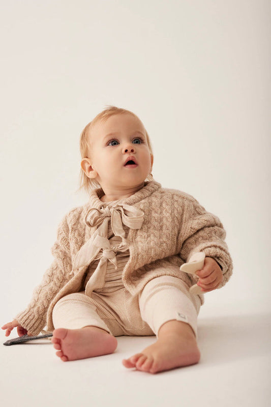 Cozmo Tweed tricot bows baby cardigan ( Sz 18m -24m )