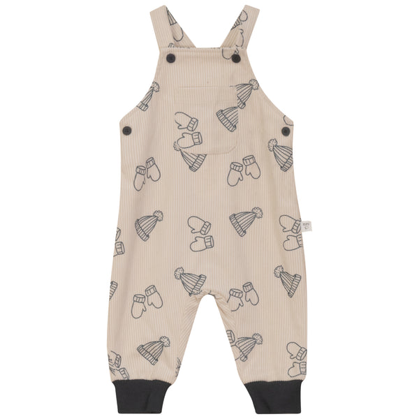 PomPomme Corduroy Print Overall (SZ 1M-36M) - Oatmilk