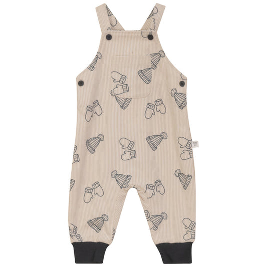 PomPomme Corduroy Print Overall (SZ 1M-36M) - Oatmilk
