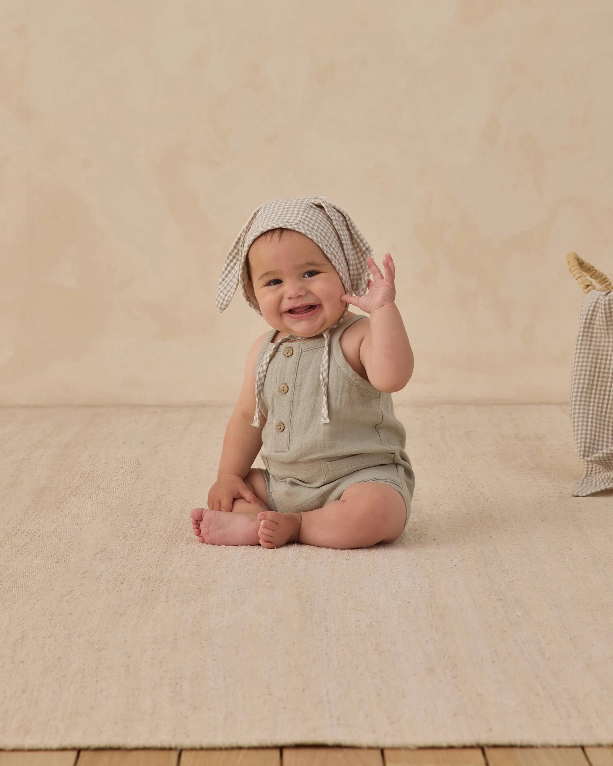 Rylee Cru Bunny Bonnet Sage ( SZ 3m - 12m )